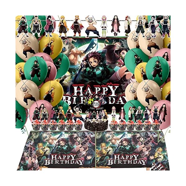 Nelton Fournitures de fête Demon Slayer 