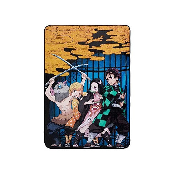 Surreal Entertainment Couverture Demon Slayer - Produit sous licence officielle de The Anime Demon Slayer - Polaire légère et