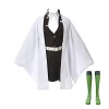 CR ROLECOS Kochou Shinobu Costume de cosplay pour Demon Slayer Kocho Cosplay Kimono Tenue Robe Uniforme Costume Halloween L