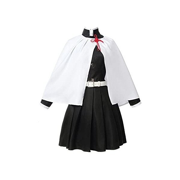 CR ROLECOS Kochou Shinobu Costume de cosplay pour Demon Slayer Kocho Cosplay Kimono Tenue Robe Uniforme Costume Halloween L