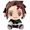 WKxinxuan Peluche Demon Slayer, Anime Poupées Demon Slayer, Animaux Jouet en Peluches Demon Slayer Blade Tanjiro Nezuko Assis