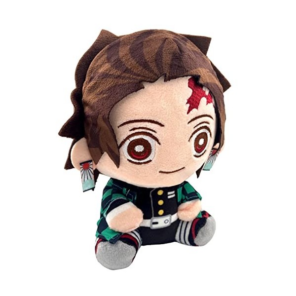 WKxinxuan Peluche Demon Slayer, Anime Poupées Demon Slayer, Animaux Jouet en Peluches Demon Slayer Blade Tanjiro Nezuko Assis