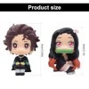 Demon Slayer Figurine, 2 Pièces Figurines de démon Slayer, Démon Slayer Cake Topper, Figurines de Dessin Animé, Figurines Da