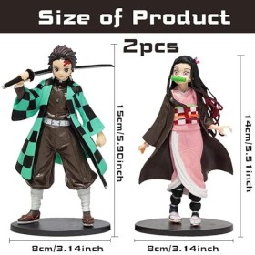 2 Pièces Figurines de Dessin Animé,Anime Figurine,Cupcake Topper,Personnage animé,Modèle de Personnage animé, Mini Figurines,