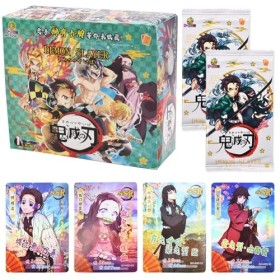 CBOSNF 160pcs De-Mon-Slayer TCG Cards Animé Cartes à Collectionner Cartes à Jouer de Dessin Animé Cartoon Trading Card Box An