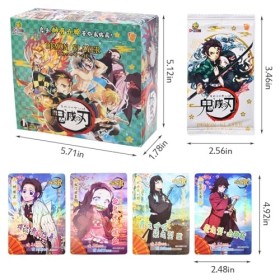CBOSNF 160pcs De-Mon-Slayer TCG Cards Animé Cartes à Collectionner Cartes à Jouer de Dessin Animé Cartoon Trading Card Box An