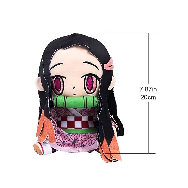 IFHDO Demon Slayer Poupée en Peluche Anime Nezuko Peluche Jouet Cadeau danniversaire Et de Noël Mignonne Jouets Peluche pour