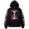 WINKEEY Femme Sweat à Capuche Animé Japonais Pull Chaud Imprimé Nezuko Shinobu pour Les Fans, 1 Noir Nezuko Papillon 4XL