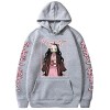 WINKEEY Femme Sweat à Capuche Animé Japonais Pull Chaud Imprimé Nezuko Shinobu pour Les Fans, 1 Noir Nezuko Papillon 4XL