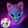 Hirsrian Demon Slayer Mask, Masque dHalloween pour Enfants, Masque de Mascarade Cosplay Carnaval Pâques Fête de Noël Masque 