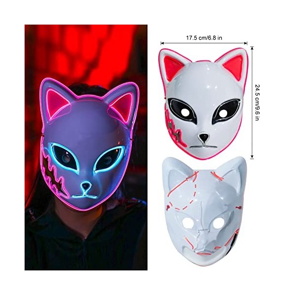 Hirsrian Demon Slayer Mask, Masque dHalloween pour Enfants, Masque de Mascarade Cosplay Carnaval Pâques Fête de Noël Masque 