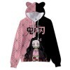 Demon Slayer Cosplay Costume Sweats Mignon Chat Oreille Sweats 3D Imprimé Dessin Animé Anime À Capuche Harajuku Streetwear Ka