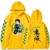 zhedu Anime Demon Slayer Hoodie Hommes Et Femmes Imprimer Pulls Harajuku Sweats À Manches Longues Lâche Streetwear À Capuche 