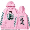 zhedu Anime Demon Slayer Hoodie Hommes Et Femmes Imprimer Pulls Harajuku Sweats À Manches Longues Lâche Streetwear À Capuche 
