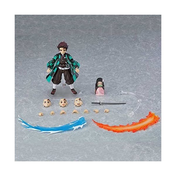 YEARGER Demon Slayer: Kamado Tanjirou Articulation Mobile Figurine daction 3D PVC Fait Main Ornement Magnifiquement en Boîte
