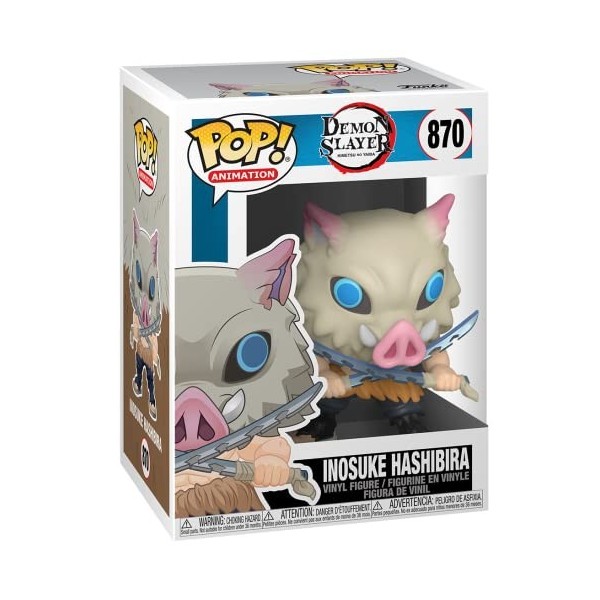 POP Demon Slayer - Inosuke Hashibira Funko Pop! Figurine en vinyle livrée avec étui de protection compatible Pop Box , Multi