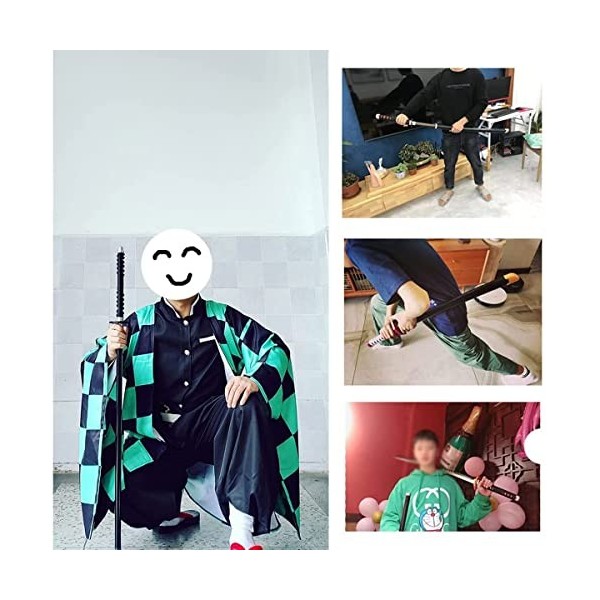 Gaiev Épée Demon Slayer Blade COS Bambou Prop Kamado Tanjirou Katanas modèle darme,pour Anime Katana Jouet décoratif Objets 