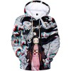 OLIPHEE Homme 3D Sweat Sweater avec Capuche Pull Imprimé Anime Occasionnel Hoodies Couple Manches Longues 0970,M 