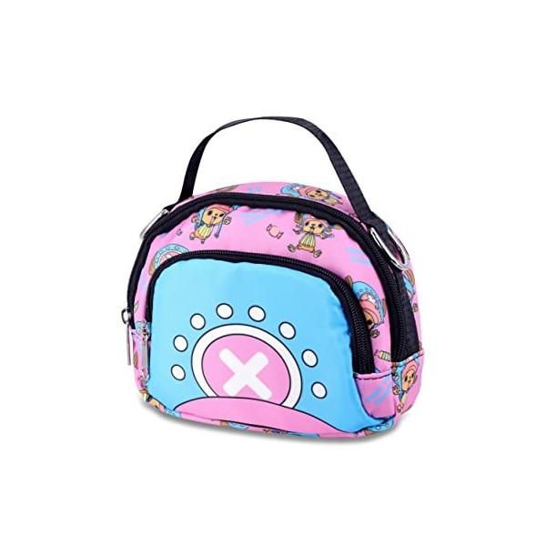 Roffatide Anime Demon Slayer Kamado Nezuko Sac à bandoulière Petit Sac à bandoulière Sling Bag Girls Pink Sac à Main avec Por