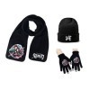 Demon Slayer Écharpe Gant Bonnet en tricot Coffret de Noël Kimetsu no Yaiba Frannel Foulard Douce Unisexe Bavoir Gants tactil