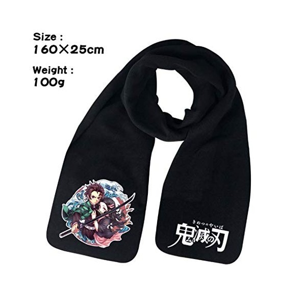 Demon Slayer Écharpe Gant Bonnet en tricot Coffret de Noël Kimetsu no Yaiba Frannel Foulard Douce Unisexe Bavoir Gants tactil