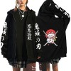 Femme Japonais Anime Pullover Veste Demon Slayer Hoodies Sweats à Capuche Anime Zip-up Pull Cosplay Unisex S, Noir2 