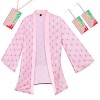 Amycute Demon Slayer Cosplay, Unisexe Demon Slayer Cosplay Costume Cape Boucles doreilles Collier Anime Kimono Japonais Anim