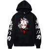 zhedu Anime Demon Slayer Style Japonais Sweat à Capuche Longues Lâche Streetwear Harajuku Pull Décontracté Hommes Femmes XXL