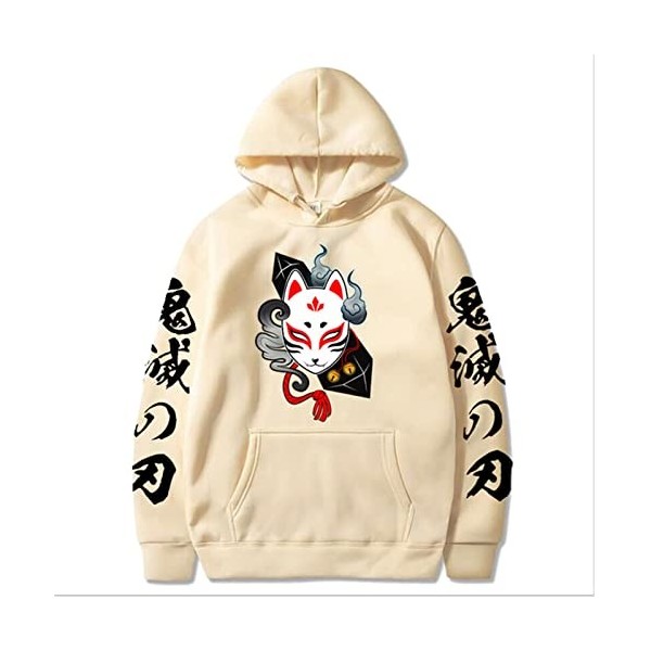 zhedu Anime Demon Slayer Style Japonais Sweat à Capuche Longues Lâche Streetwear Harajuku Pull Décontracté Hommes Femmes XXL