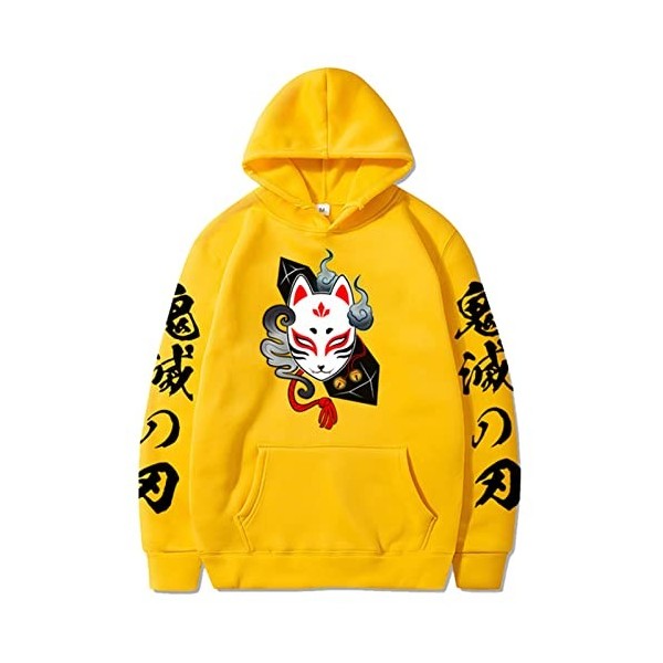 zhedu Anime Demon Slayer Style Japonais Sweat à Capuche Longues Lâche Streetwear Harajuku Pull Décontracté Hommes Femmes XXL
