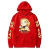 zhedu Anime Demon Slayer Sweat À Capuche Rengoku Kyoujuro pour Hommes Et Femmes, Pull Ample Surdimensionné Haut Survêtement H