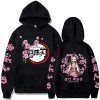 zhedu Kamado Nezuko Sweat À Capuche Demon Slayer Manteau Drôle Dessin Animé Graphique Automne Y2K Chandails Garçons Filles Co