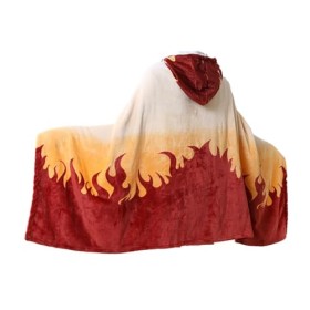 FUJIAXIANG demon DS slayer hoodie - Cape de couverture à capuche cosplay demon DS slayer Tanjirou 63x40 inches