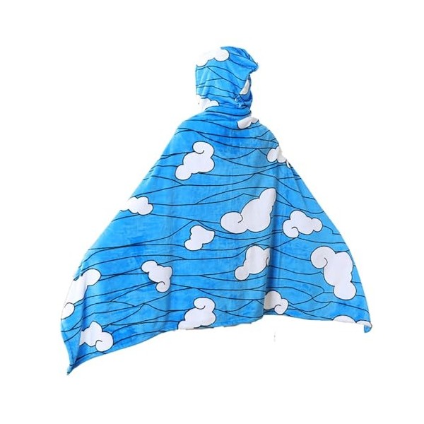 FUJIAXIANG demon DS slayer hoodie - Cape de couverture à capuche cosplay demon DS slayer Tanjirou 63x40 inches