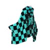 FUJIAXIANG demon DS slayer hoodie - Cape de couverture à capuche cosplay demon DS slayer Tanjirou 63x40 inches