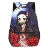 16 pouces démon Slayer sac à dos Nezuko cartable Anime impression recto verso BookBag pour adolescents Cosplay sacs à dos