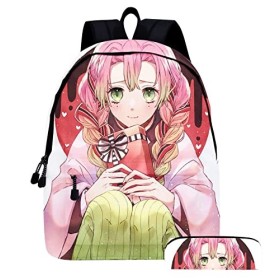 16 pouces démon Slayer sac à dos Nezuko cartable Anime impression recto verso BookBag pour adolescents Cosplay sacs à dos