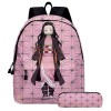 16 pouces démon Slayer sac à dos Nezuko cartable Anime impression recto verso BookBag pour adolescents Cosplay sacs à dos