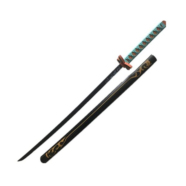 damdos Accessoire pour Halloween pour Demon of Slayer Cosplay Épée Mousse PU 80 cm Tomioka Giyuu Kamado Tanjirou Épée Cadeaux