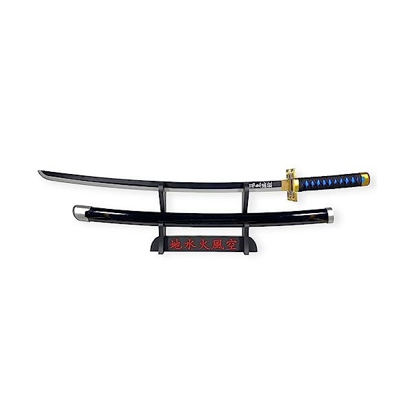 FÉENOMENN Katana Demon Slayer Muichiro Tokito 95cm - Lame Bois - Support Japonais Inclus