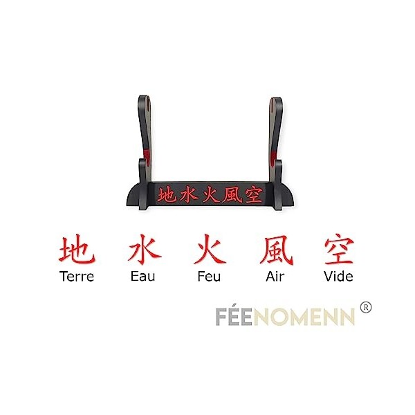 FÉENOMENN Katana Demon Slayer Muichiro Tokito 95cm - Lame Bois - Support Japonais Inclus