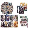 64PCS Coffret Cadeau Demon Slayer JEEON- Demon Slayer autocollants, Poster de dessin animé,Lanière, Stylo, Porte Cartes satis