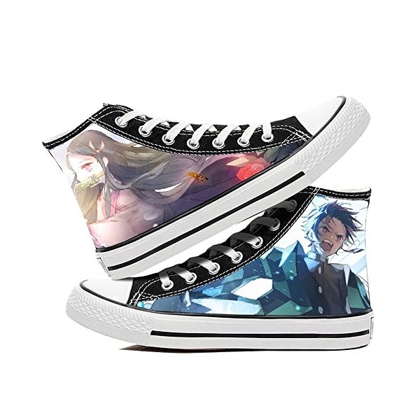 JIABEIJIA Demon Slayer Chaussures de sport Kimetsu No Yaiba High Top Chaussures Baskets, d, 37 EU