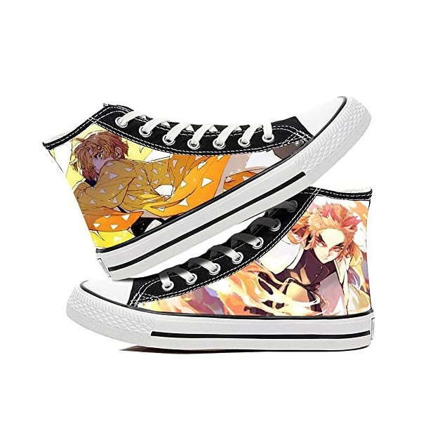 JIABEIJIA Demon Slayer Chaussures de sport Kimetsu No Yaiba High Top Chaussures Baskets, d, 37 EU