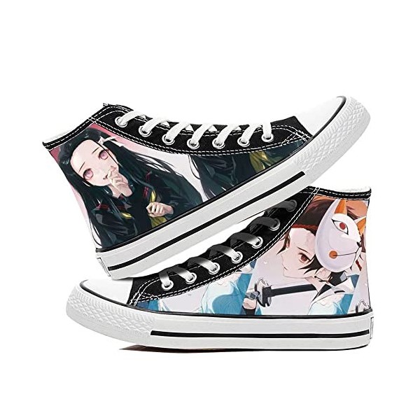 JIABEIJIA Demon Slayer Chaussures de sport Kimetsu No Yaiba High Top Chaussures Baskets, d, 37 EU