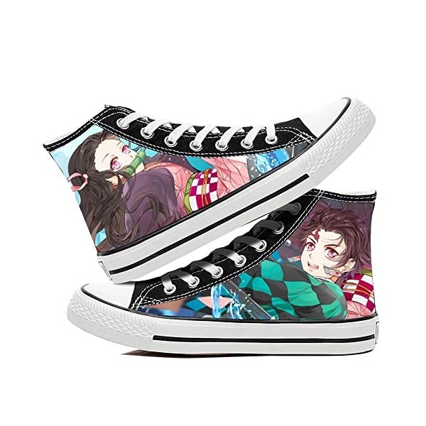 JIABEIJIA Demon Slayer Chaussures de sport Kimetsu No Yaiba High Top Chaussures Baskets, d, 37 EU