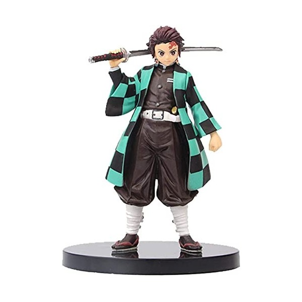 5Pcs figurines Demon Slayer version Q Kimetsu No Yaiba faites à la main Kamado Tanjiro - Figurine de collection anime - Jouet