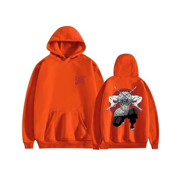 Demon Slayer Sweat à Capuche Costumes Anime 3D Imprimé Rengoku Kyoujurou Tanjirou Sweatshirt Animé Cosplay Casual à Pullover 
