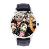 Demon Slayer Montre à quartz analogique unisexe avec bracelet en cuir pour filles et garçons