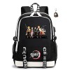 SPIRTUDE Sac à dos Demon Slayer Sac à dos nezuko sac à dos anime avec port de charge USB, porte - clés gratuit